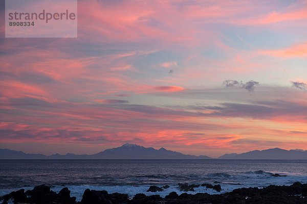 Gebirge  Wellington  Hauptstadt  Sonnenuntergang  Insel  Pazifischer Ozean  Pazifik  Stiller Ozean  Großer Ozean  neuseeländische Nordinsel  Kaikoura  Neuseeland  Süden