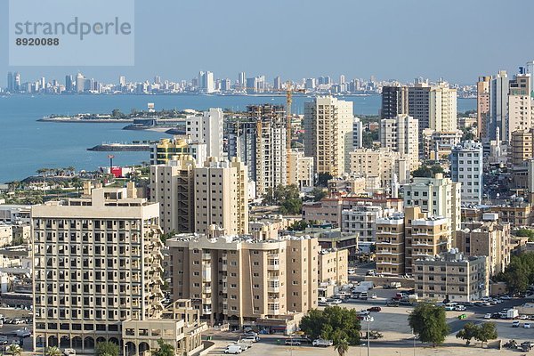 Skyline Skylines Großstadt Nachbarschaft Ansicht Erhöhte Ansicht Aufsicht heben Vorort Naher Osten Kuwait
