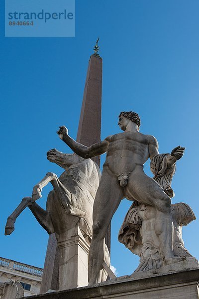 Rom Hauptstadt Europa frontal Statue Präsident Latium Italienisch Italien Zuhause von