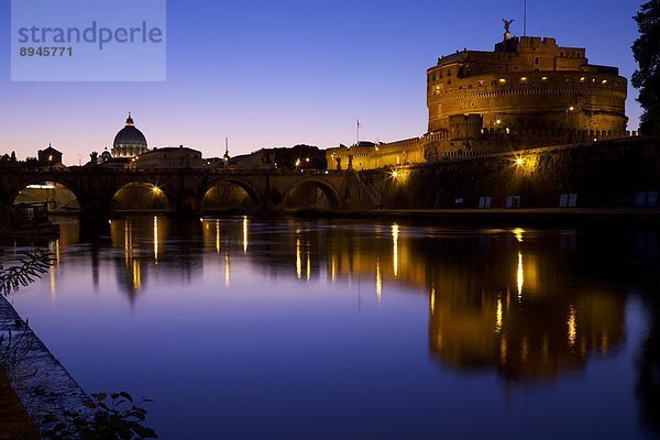 Rom  Hauptstadt  Europa  Fluss  Tiber  Latium  Italien  Dämmerung