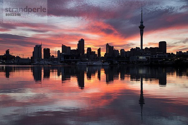 Himmel  Morgendämmerung  Großstadt  Turm  Jachthafen  Pazifischer Ozean  Pazifik  Stiller Ozean  Großer Ozean  neuseeländische Nordinsel  Auckland  Neuseeland