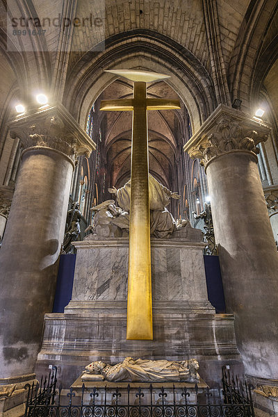 Goldenes Kreuz  Notre Dame  Paris  Frankreich  Europa