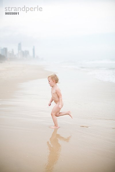 Strand  rennen  Nebel  Australien  nackt