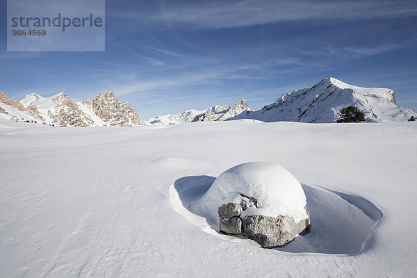 Paraispitze im Winter  St. Vigil  Südtirol  Italien