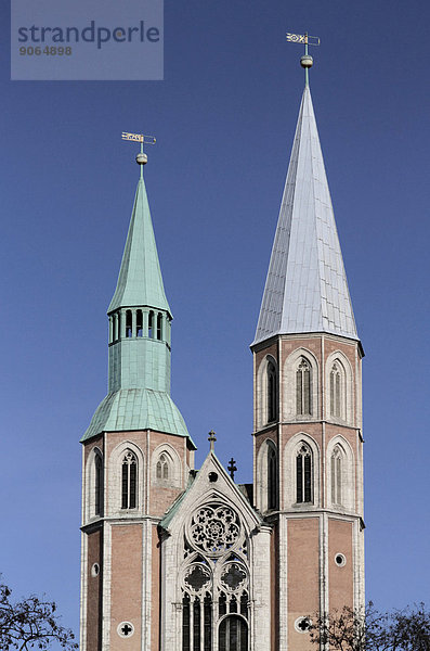 Türme der Kirche St. Katharinen  Katharinenkirche  Braunschweig  Niedersachsen  Deutschland