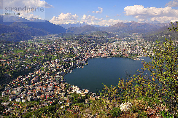 See Alpen Ansicht Lugano Schweiz Kanton Tessin