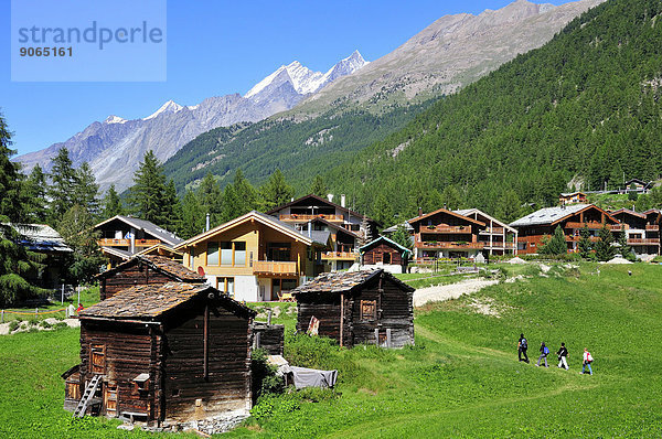 Chalet Wohnsiedlung Schweiz Zermatt Kanton Wallis