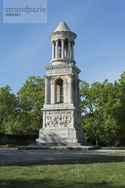 Mausoleum  Kenotaph  Bauwerk der antiken römischen Stadt Glanum  Saint-Rémy-de-Provence  Provence-Alpes-Côte d'Azur  Frankreich