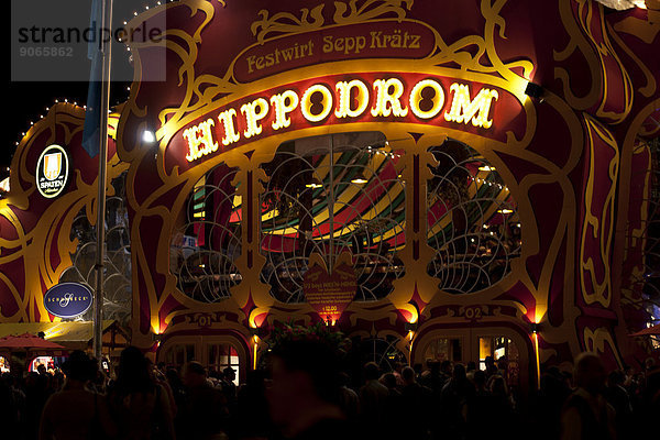 Hippodrom Festzelt auf dem Münchner Oktoberfest  München  Oberbayern  Bayern  Deutschland