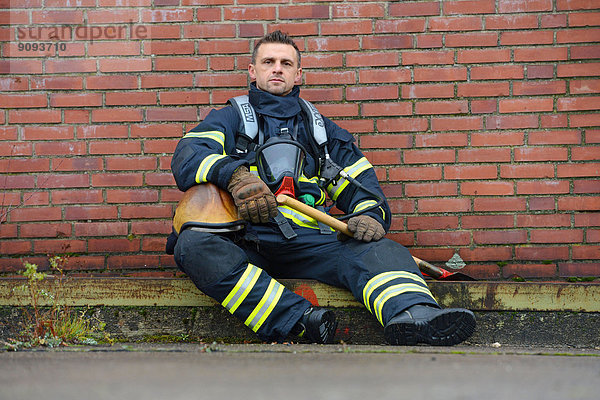 Portärt eines Feuerwehrmanns.