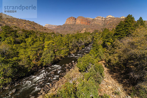 Felsformation Three Rondavels  Fluss Blyde River  Blyde River Canyon  Panorama Route  Provinz Mpumalanga  Südafrika