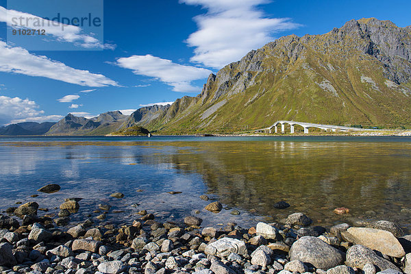 Gimsøystraumen-Brücke  Gimsøy  Lofoten  Norwegen