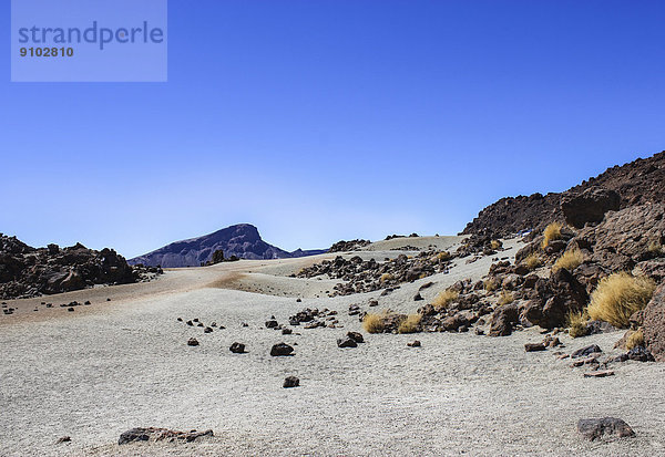Vulkanlandschaft  Hochebene Llano de Ucanca  UNESCO Weltnaturerbe Parque Nacional de las Cañadas del Teide  Teide-Nationalpark  Teneriffa  Kanarische Inseln  Spanien