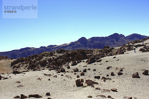 Vulkanlandschaft  Hochebene Llano de Ucanca  UNESCO Weltnaturerbe Parque Nacional de las Cañadas del Teide  Teide-Nationalpark  Teneriffa  Kanarische Inseln  Spanien