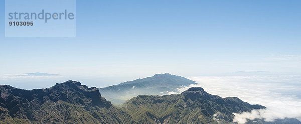 Ausblick über die Landschaft  Nationalpark Caldera de Taburiente  La Palma  Kanarische Inseln  Spanien Caldera de Taburiente Nationalpark