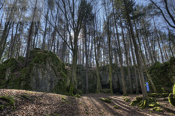 Naturdenkmal Esperhöhle  Leutzdorf  Unterfranken  Bayern  Deutschland