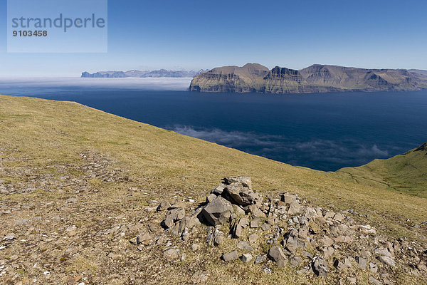 Ausblick über Vágar und Streymoy  Mykines  Útoyggjar  Färöer-Inseln  Dänemark