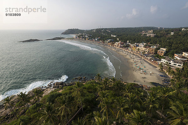 Luftbild  Strand von Kovalam  Kovalam  Kerala  Indien
