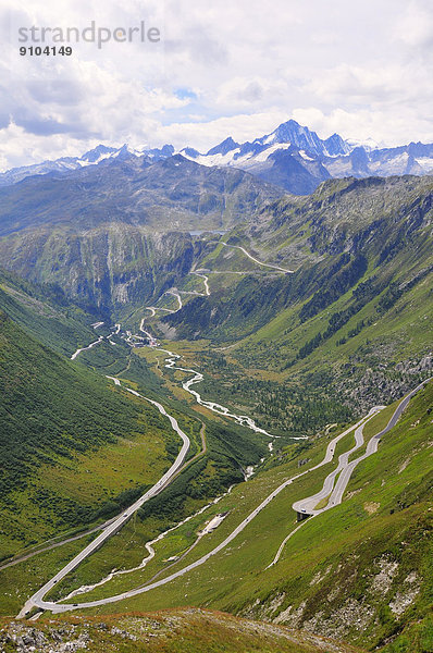 Tal Wasserdampf Zug Zahnrad Rhone Schweiz Kanton Wallis