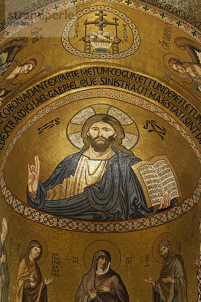 Christus Pantokrator  Mosaik  Cappella Palatina  Palazzo dei Normanni  Palermo  Sizilien  Italien