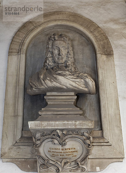 Büste des Giacomo Serpotta  Bildhauer  Oratorio del Rosario di Santa Cita  Palermo  Sizilien  Italien
