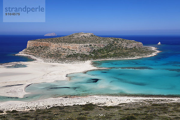 Strand und Bucht von Balos  Halbinsel Gramvousa  Kreta  Griechenland