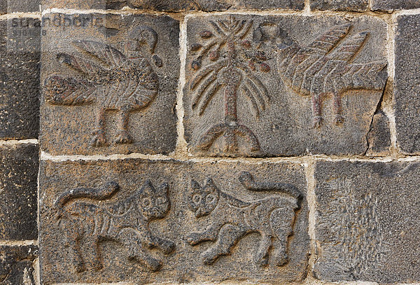 Reliefs am Stadttor Harput Kapi oder Da? Kap?  Diyarbak?r  Südostanatolien  Anatolien  Türkei