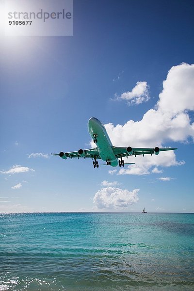 Flugzeuglandung  Mullet Bay  St. Maarten Island  Niederlande