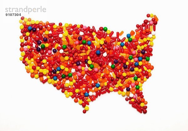 Candy-Karte der Vereinigten Staaten von Amerika