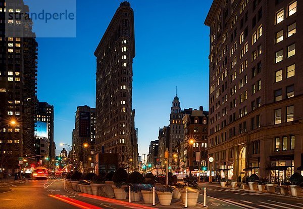 Straßenansicht von New York mit Blick auf Flat Iron Building