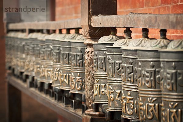 Kathmandu  Hauptstadt  Stützrad  Gewinn  Reichtum  Nepal  Gebet  Swayambhunath