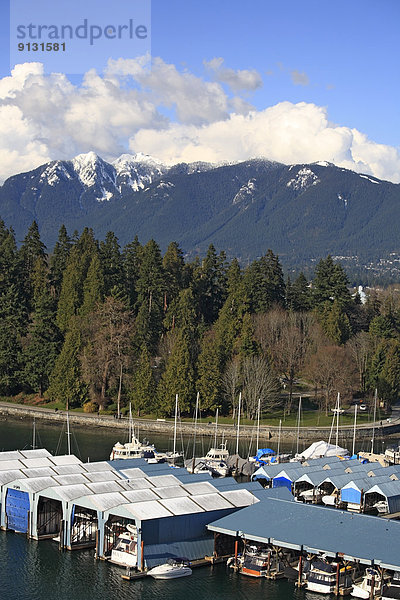 Hafen  Jachthafen  Ansicht  British Columbia  Kohle  Stanley Park  Vancouver