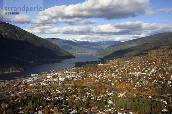 Nelson BC  with paramotor flying