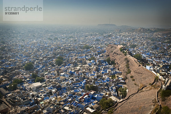 sehen  Großstadt  blau  Festung  Jodhpur