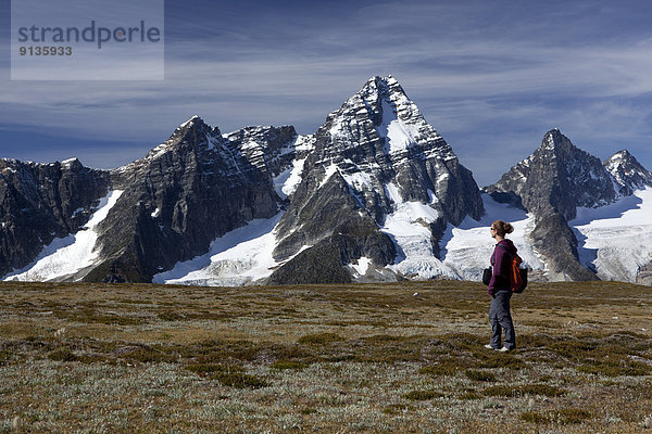 Gegenteil wandern Wiese Berg unterhalb