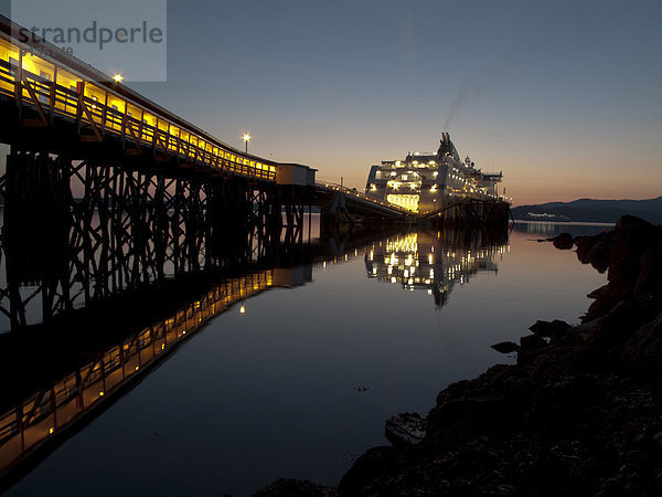 Schönheit  Sonnenuntergang  Dock  Fähre  British Columbia  Kanada  Prinz