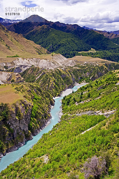 Landschaft  Hektik  Druck  hektisch  Fluss  beschädigt  neuseeländische Südinsel  Gold  Schlucht