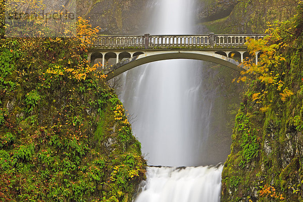 Vereinigte Staaten von Amerika  USA  Idee  spät  Ereignis  Ehrfurcht  Brücke  Wasserfall  Minute  30  Oregon