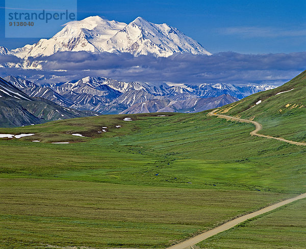 Vereinigte Staaten von Amerika  USA  Hügel  spät  Ignoranz  Berg  Stein  Denali Nationalpark  Mount McKinley  Alaska