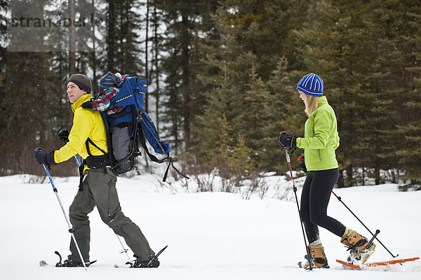 Schneeschuh  gehen  jung  Ländliches Motiv  ländliche Motive  Kananaskis Country