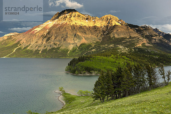 See  Ansicht  Waterton Lakes Nationalpark  Alberta  Kanada