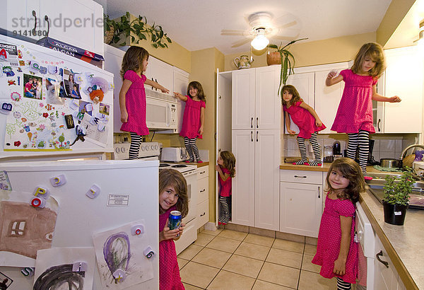 Fotografie  Küche  jung  Vielfalt  Mädchen  Composite  Spaß