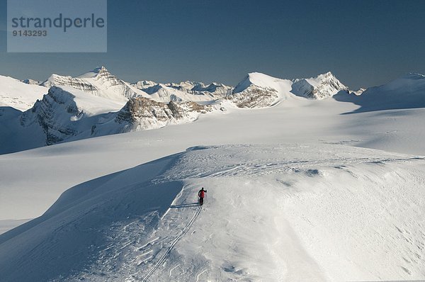 Skifahrer  Ignoranz  Berg  Eisfeld  Wapta Icefield  Banff Nationalpark  Alberta  Kanada
