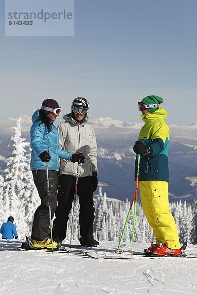 sternförmig Berg Snowboardfahrer sehen hoch oben Urlaub Ansicht Ski Silber