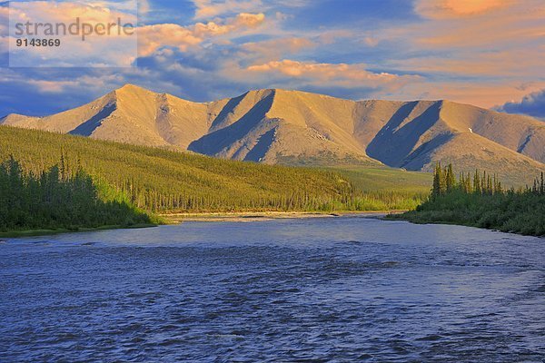 Berg  Fluss  Bundesstraße  vorwärts  Kanada  Yukon