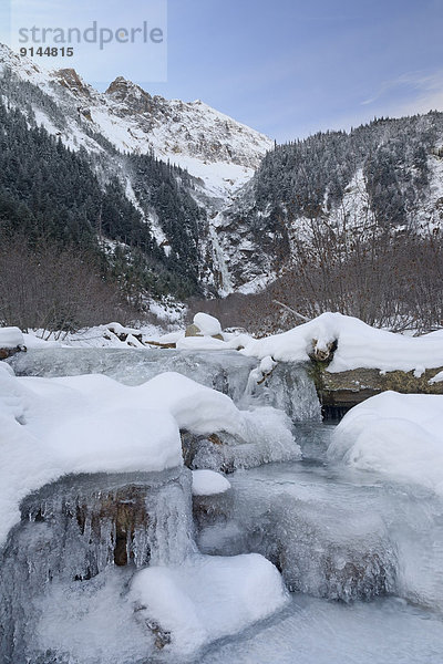 Winter  Gletscher  Zimmer  Schlucht  British Columbia  Twin Falls