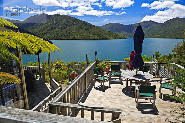 Restaurant Urlaub neuseeländische Südinsel Gewölbe Anstrengung Meeresarm Neuseeland