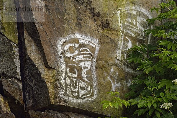 Kunstwerk  British Columbia  Kanada  Graffiti  Haida