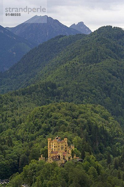 Palast  Schloß  Schlösser  Schloss Neuschwanstein  Ansicht  Hohenschwangau