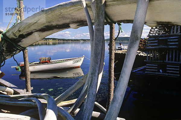 Holz Rahmen Kai Neufundland Kanada Dory Fischer Wal